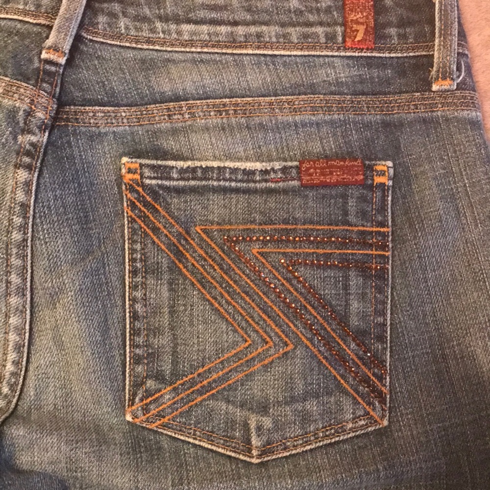7 For All Mankind Jean w/Swarovski Crystal Pockets